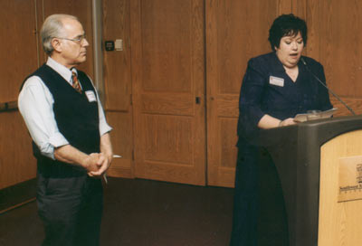 Kathy Davis introduces Faculty Award Recipient Mike Carley