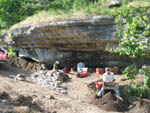 Photo of people excavating Henson Cave