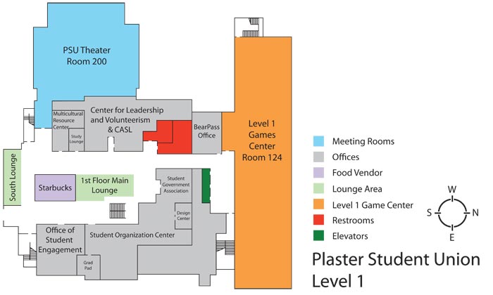 Plaster Student Union - Level 1 floor plan