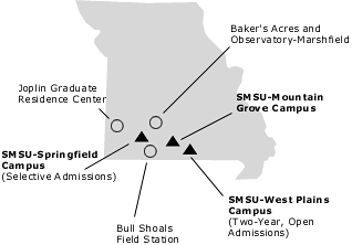 Chart showing MSU campus areas.