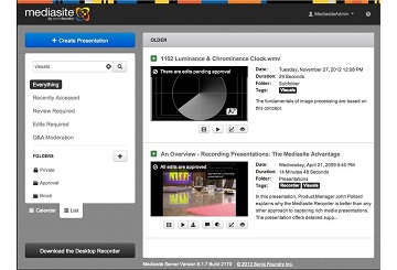 My Mediasite Desktop Recorder screen shot