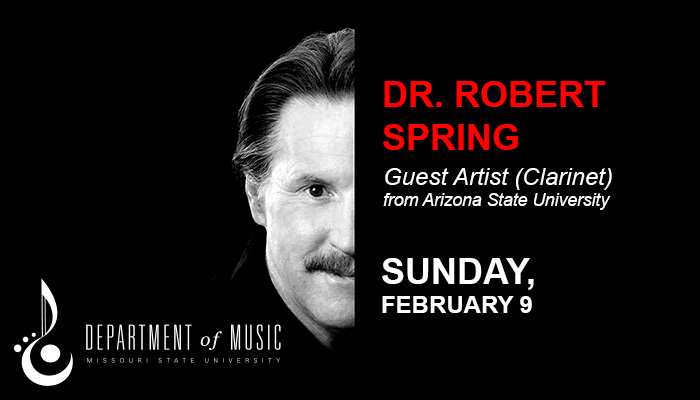 Dr. Robert Spring coming to Missouri State's Clarinet Day 2020