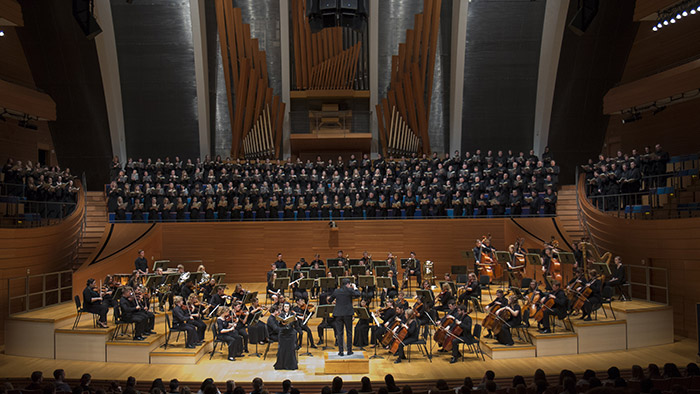 MSU's Grand Chorus and Symphony Orchestra perform the President’s Concert at the renowned Kauffman Center for the Performing Arts