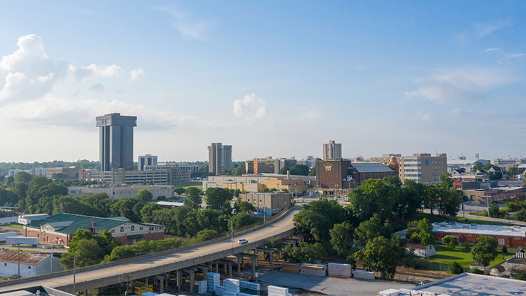 Skyline view of downtown Springfield, Missouri