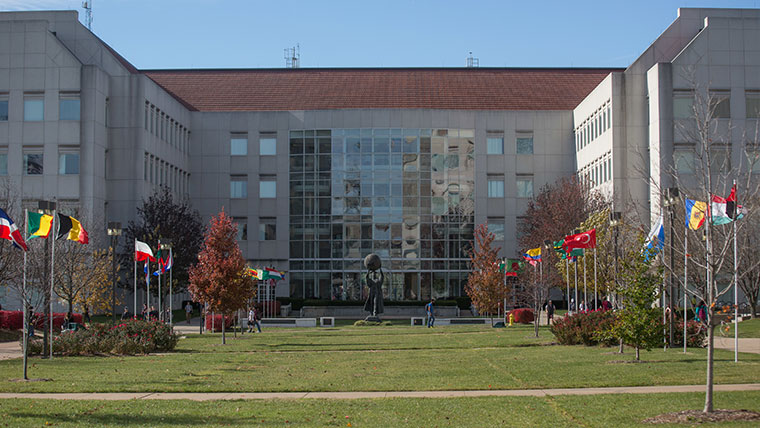 A view of Strong Hall on the Missouri State Springfield campus.