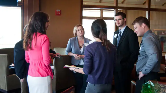 A group of MSU business professionals.