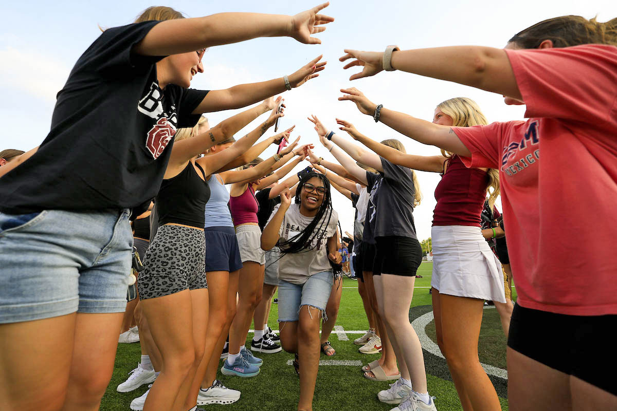 A group of Missouri State students at welcome weekend