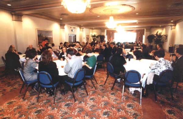 Crowd scene at the 1999 Excellence in Advising Reception