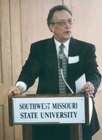 Dean Curtis P. Lawrence making comments at the 2001 Excellence in Advising Award Reception
