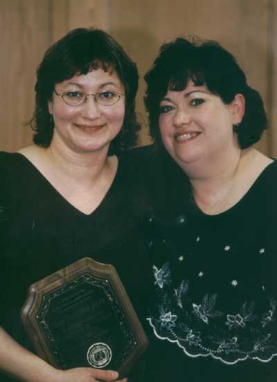 Faculty recipient Maria Michalczyk-Lillich with Kathy Davis