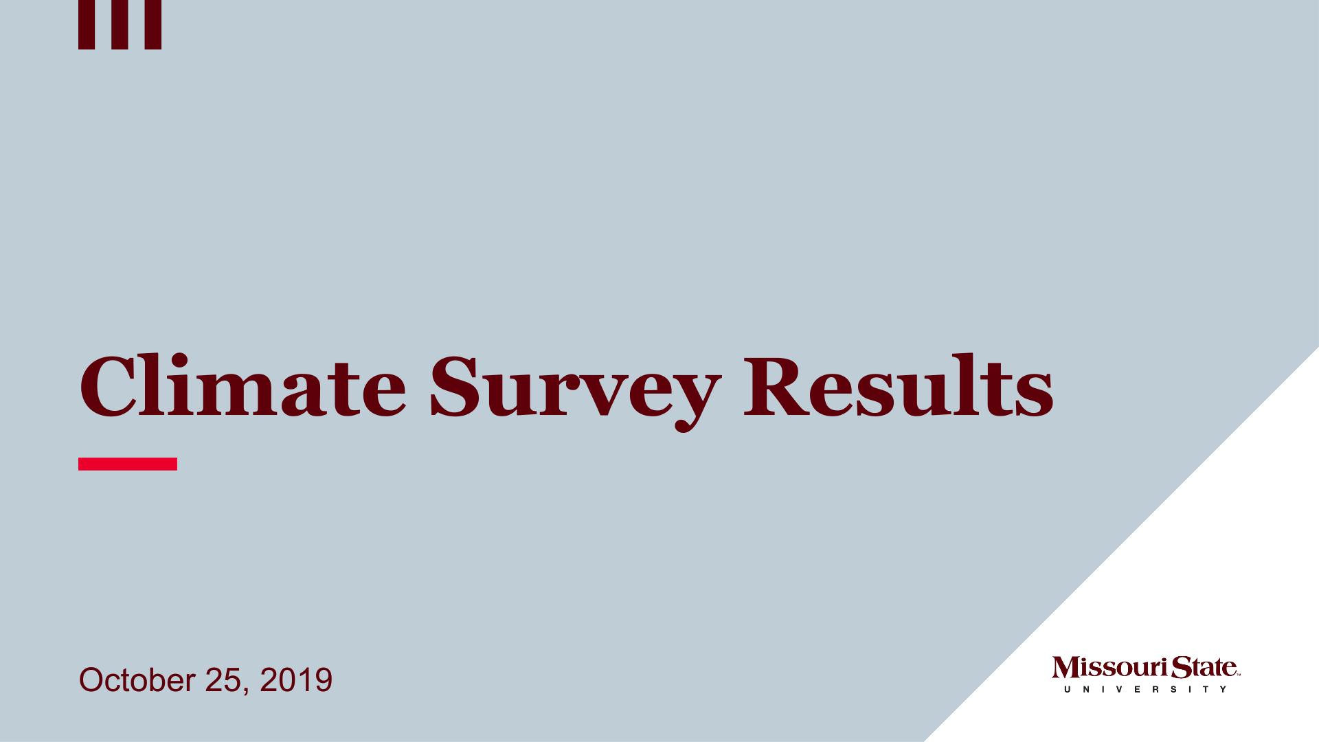 Climate Survey Results
