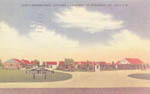 Postcard showing motel on Route 66 near airport