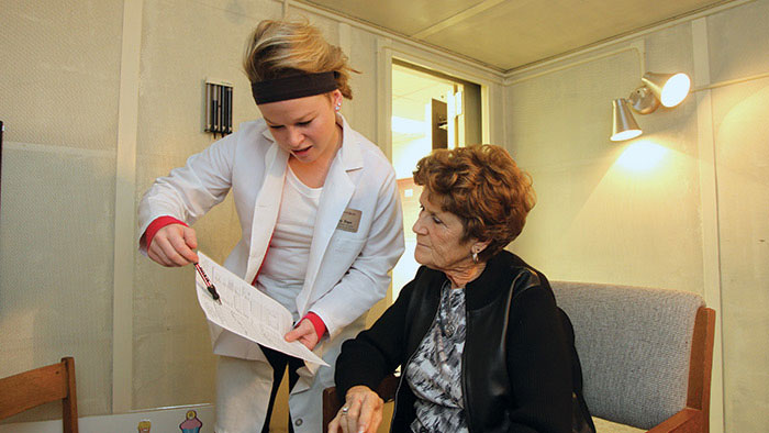 Clinic doctor advising a patient