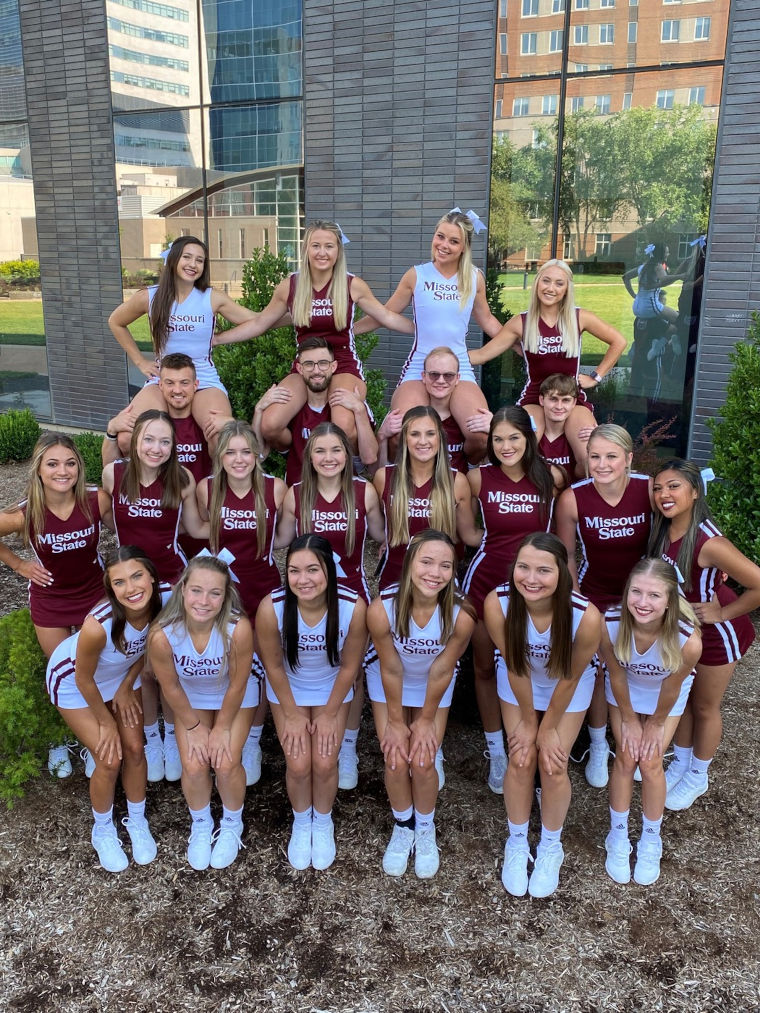 Cheer Squad that placed first in their division at UCA Virtual College 2021 Nationals.