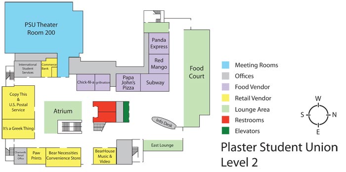 Plaster Student Union - Level 2 floor plan