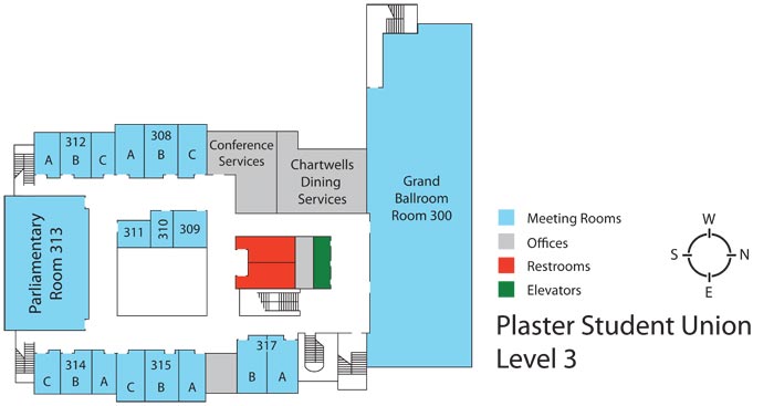 Plaster Student Union - Level 3 floor plan