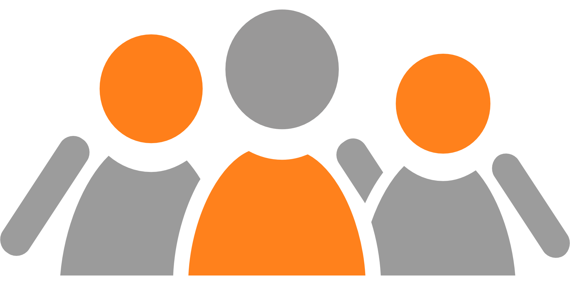 graphic of three people representing a group
