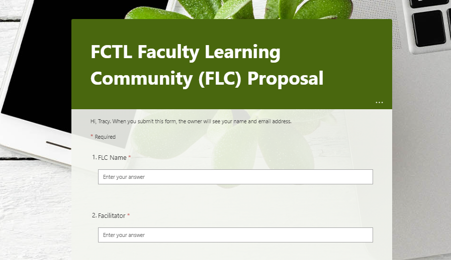 image showing the title FCTL Learning Community Proposal