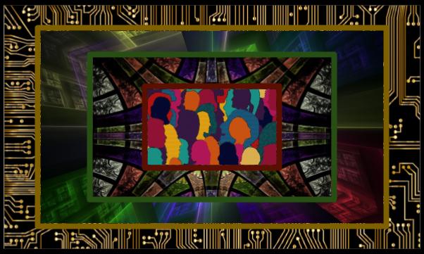 abstract image of a group of diverse people