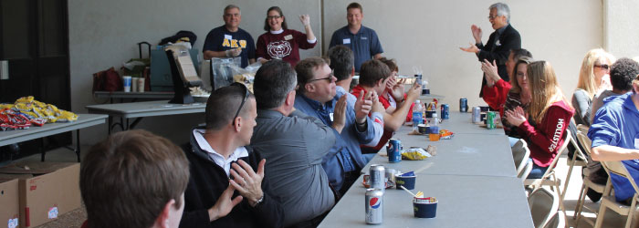 Alumni gathering for lunch