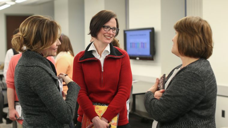 MSU employees talking