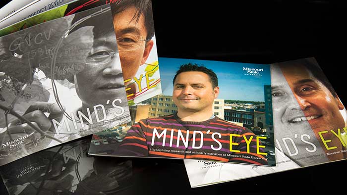 Sample of various Mind's Eye editions spread out