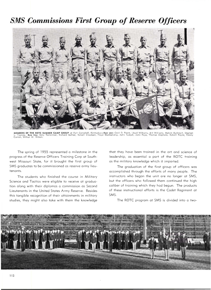 1955: First Commissioned ROTC