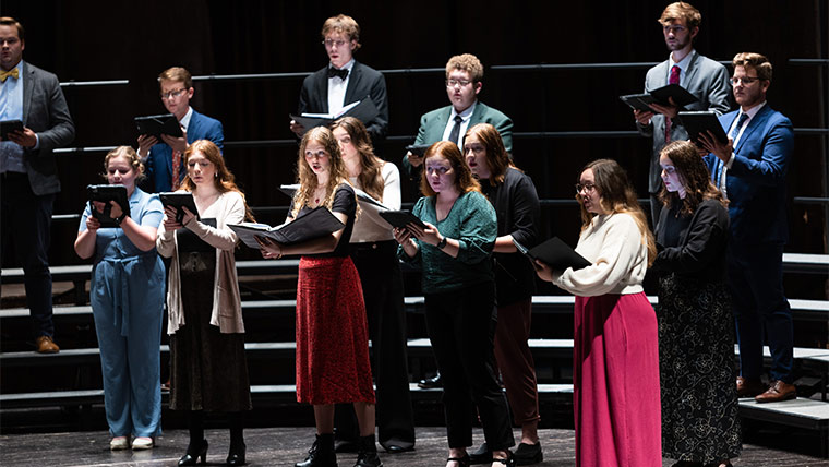 Chamber choir performing at ChoralFest 2023.