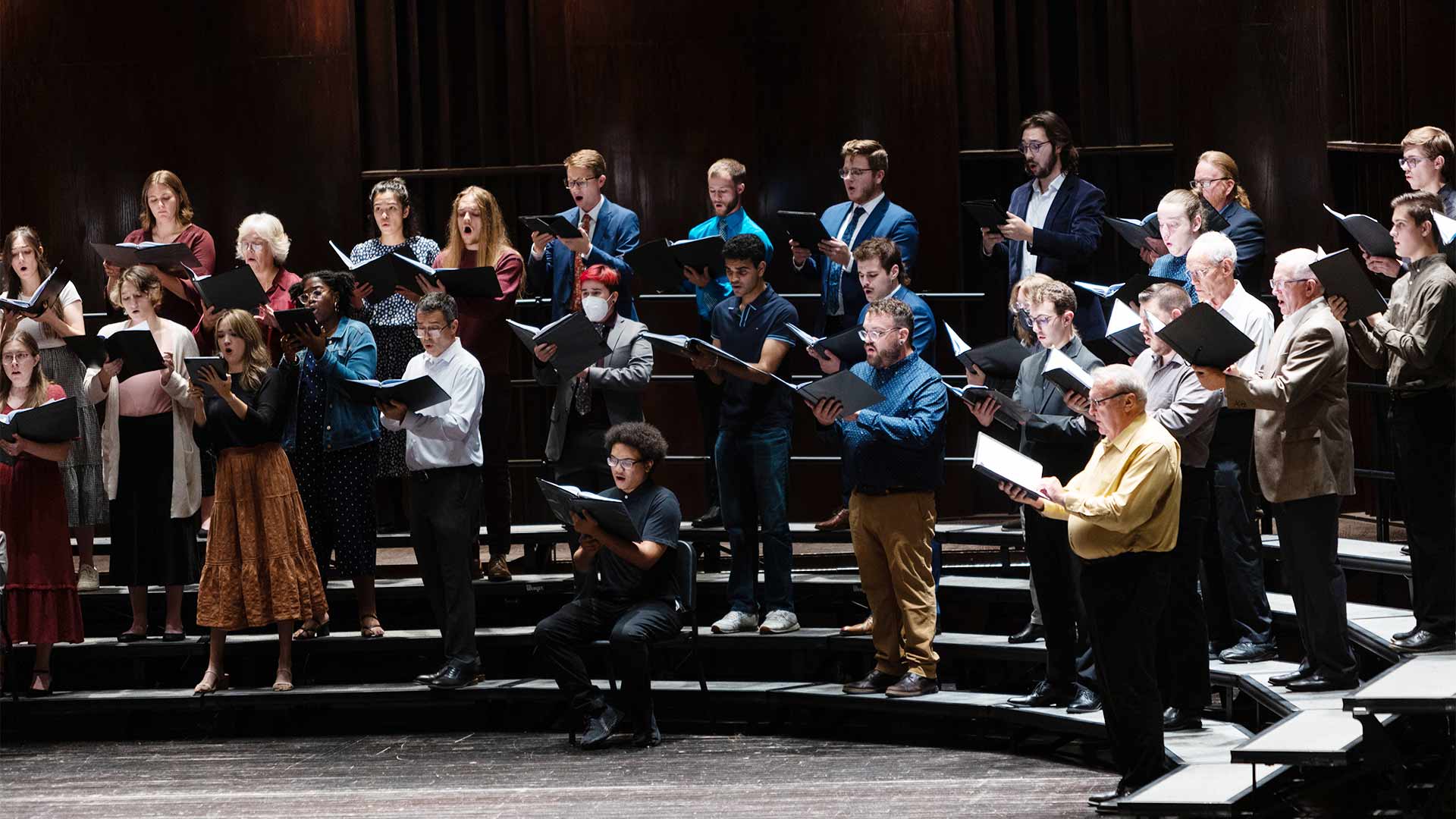 Choral Union performing in a concert.