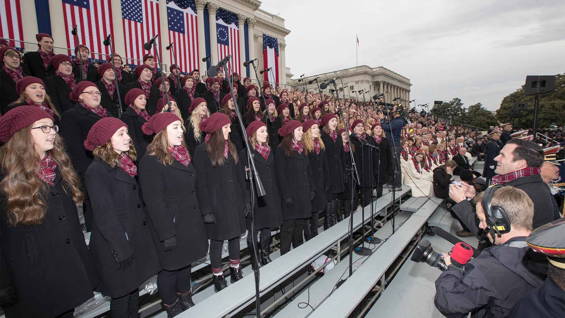 The Chorale performs at the presidential inauguration in Washington, D.C.