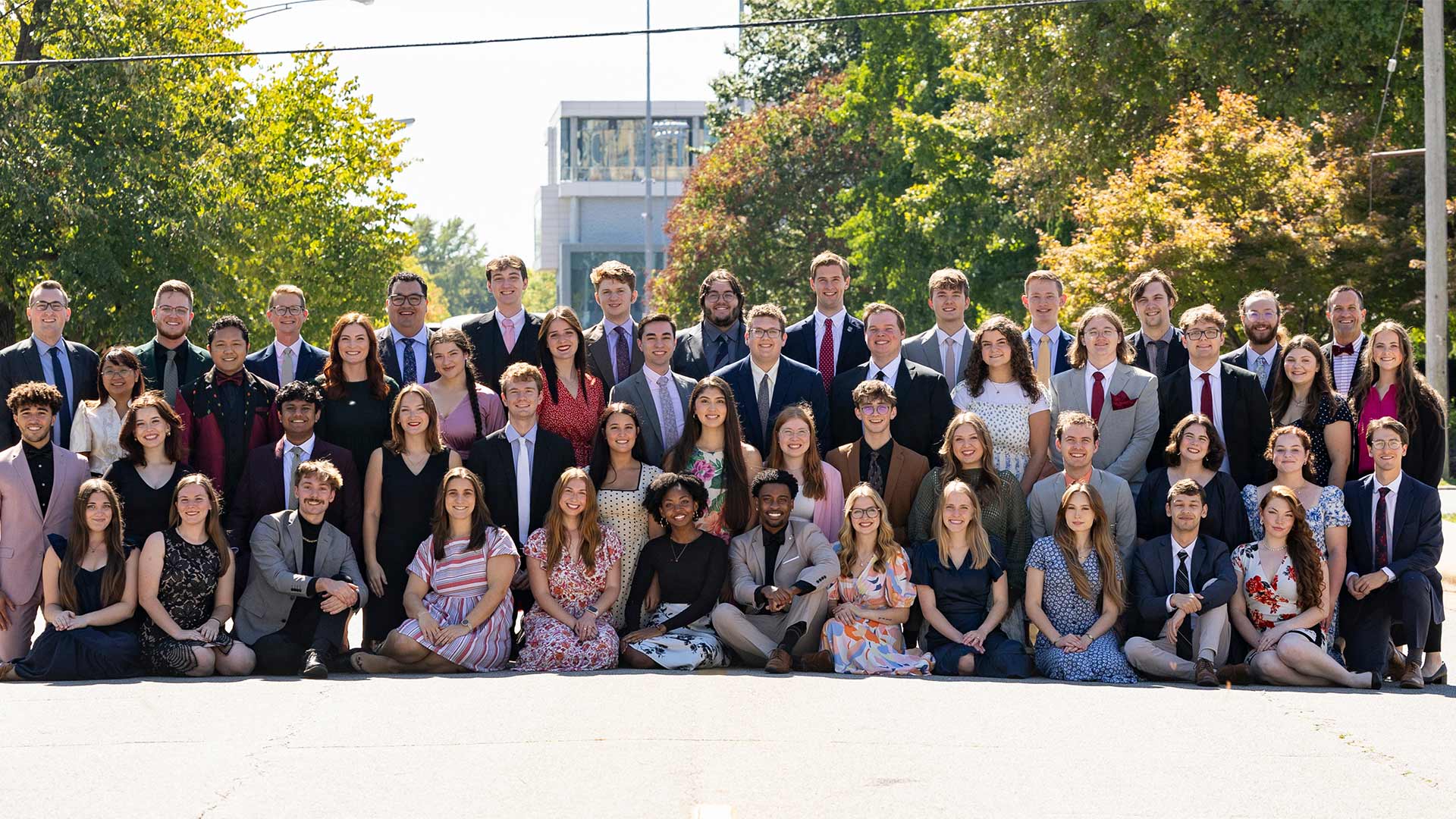 The full ensemble of the 2025-26 Missouri State Chorale.
