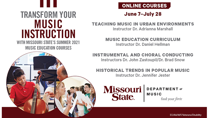 Music Education Courses Summer 2021 ad