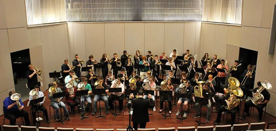MSU Low Brass Ensemble perform, conducted by Dr. Jason Hausback