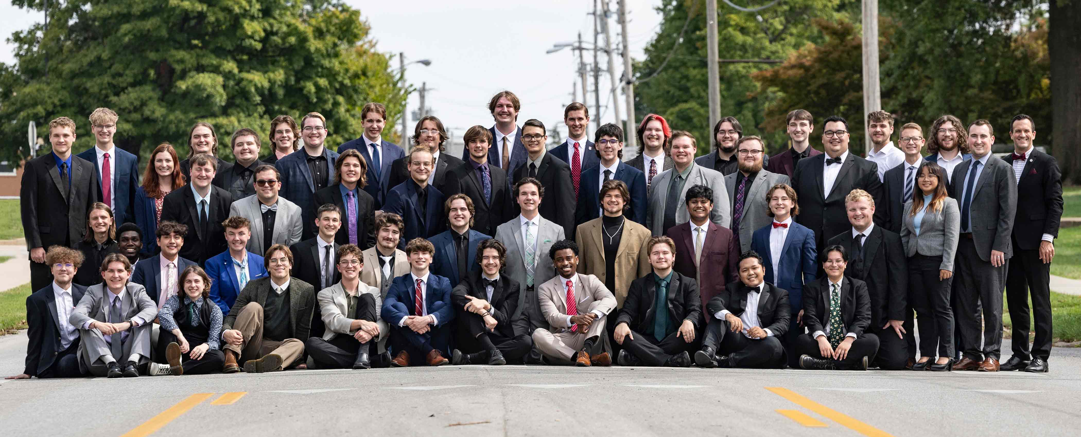 Men's Chorus ensemble group photo.