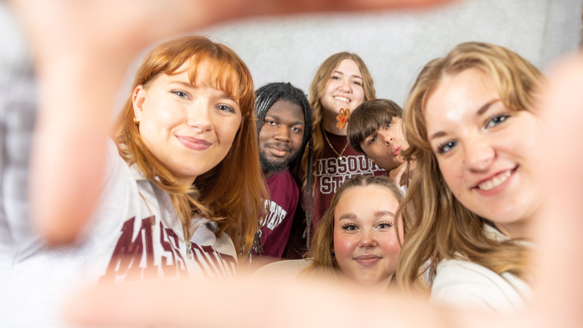 Smiling Missouri State students