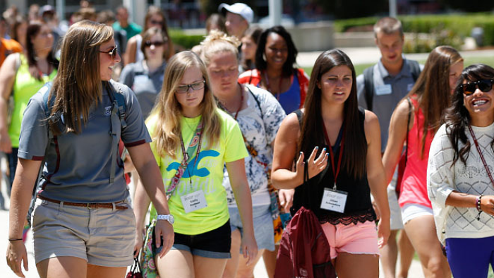 SOAR leader walking with her group