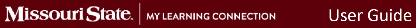 Missouri State My Learning Connection User Guide Banner