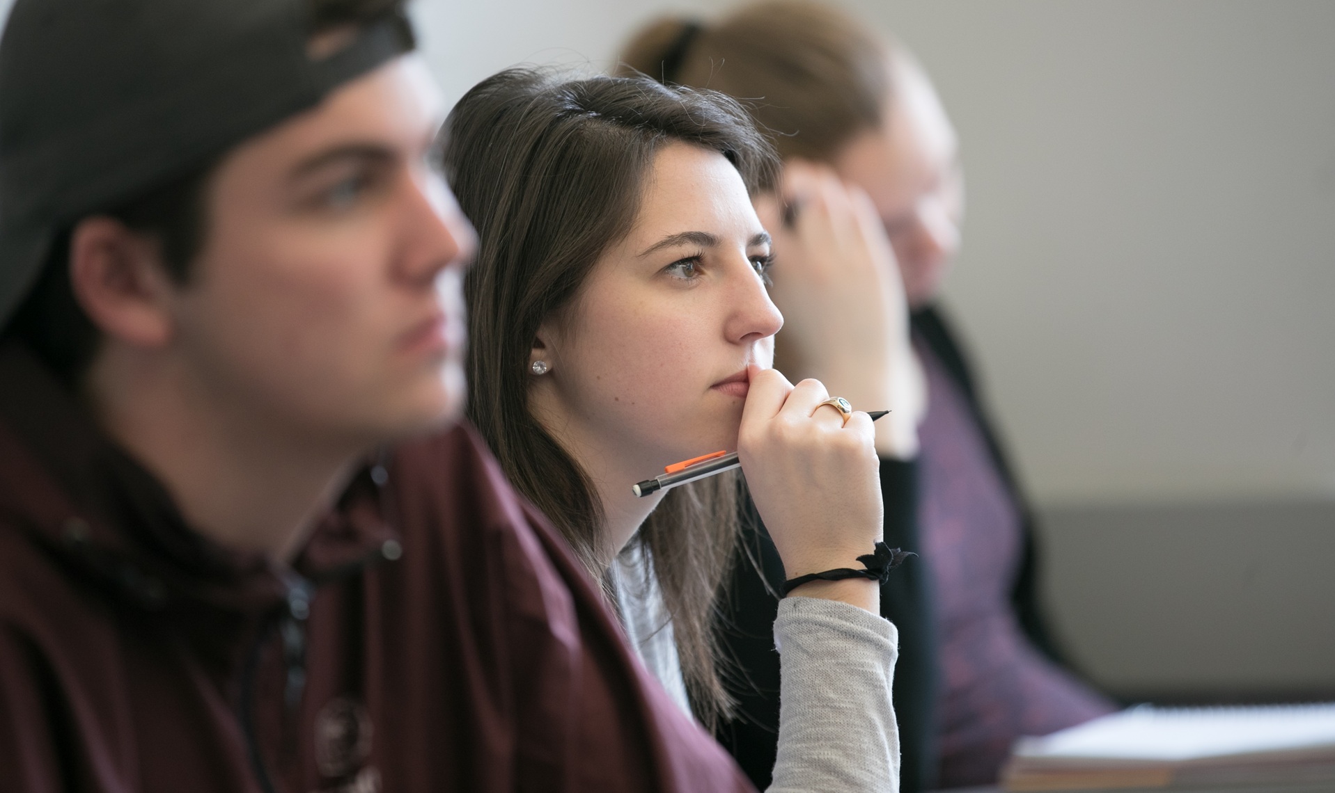 Dr. William Hardwood, Assistant Professor in the Political Science and Philosophy Department, teaches a class.