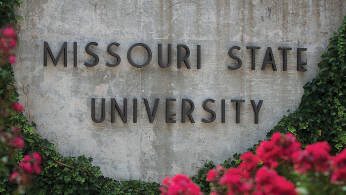 Missouri State University walkway outside Plaster Student Union