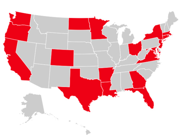 map of United States