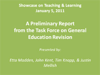 Gen Ed Review Preliminary Report Presentation