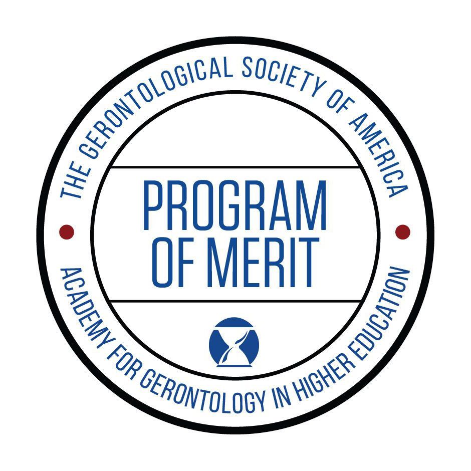 Gerontological Society of America's Program of Merit logo.