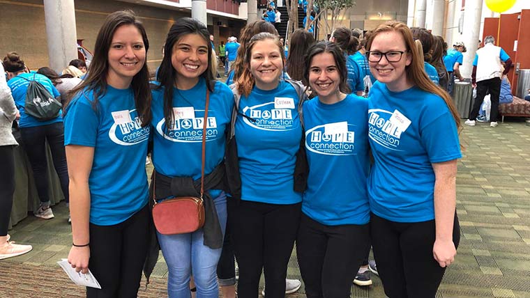 Student Occupational Therapy Association members at community event.