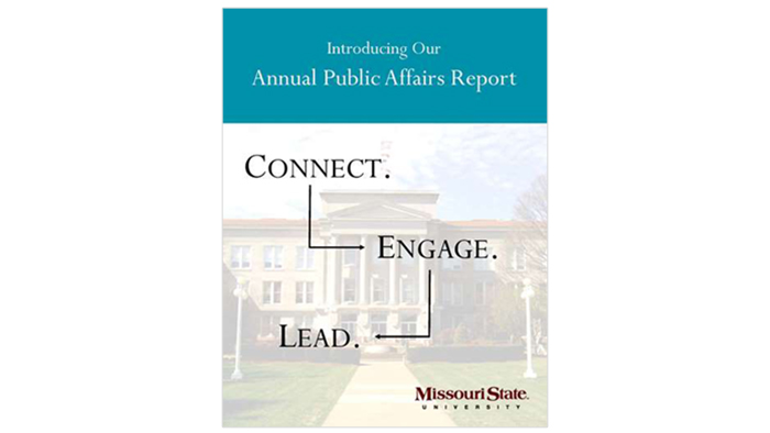 Public Affairs 2014-2015 Annual Report cover graphic image