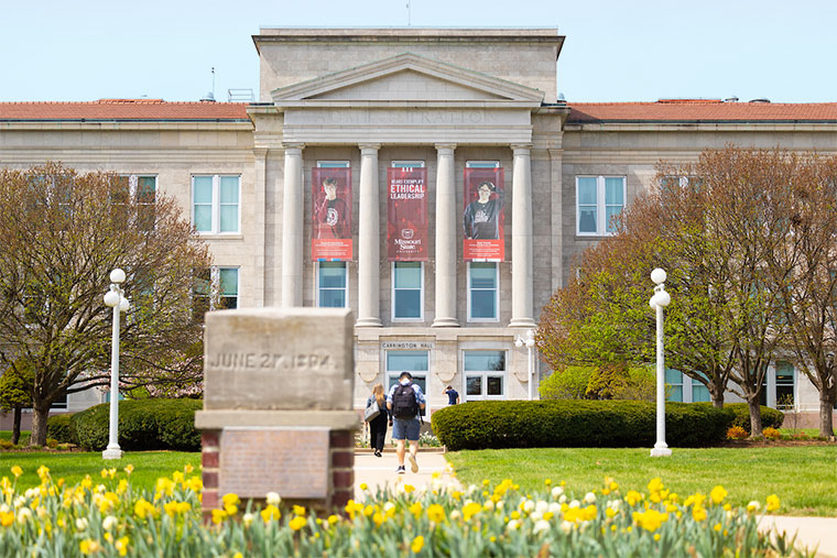 Carrington Hall in the spring