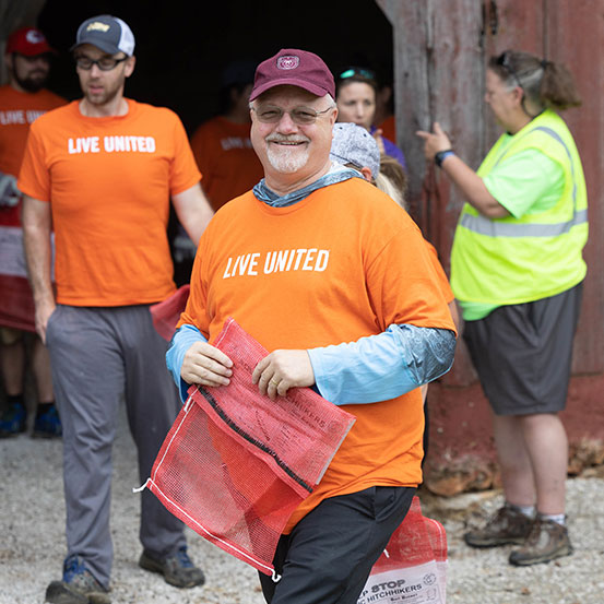 Brian Heaton participating in United Way Day of Caring. 