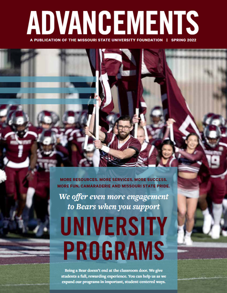 Spring 2022 Advancements Magazine cover