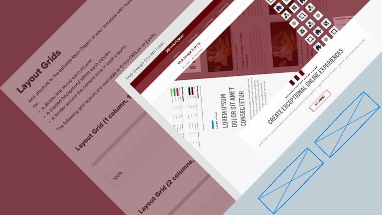 Abstract image featuring layout grids