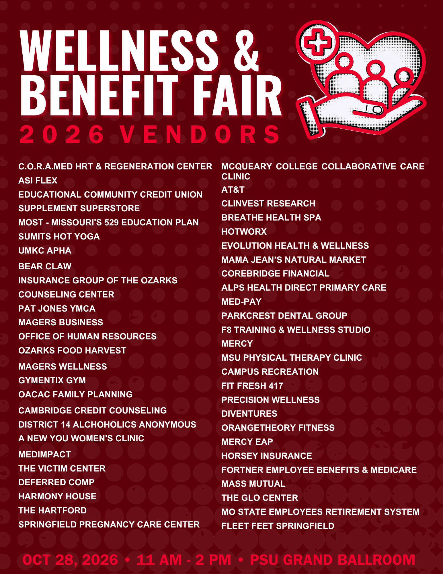 2026 Wellness Fair Vendors