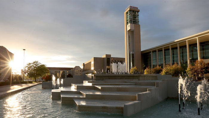 Meyer Library and Fountain